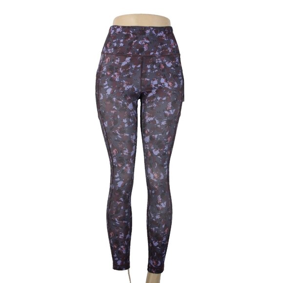 A Core $58 Sz S 27 Gray Purple Multi Color Pull On Poly Spandex AW Pant - Picture 1 of 14